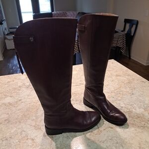 Franco Sarto L-BRINDLEY Boots Eggplant Purple Size 8.5 M Excellent Condition